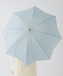 because バイカラーパイピングはなびら長雨傘
