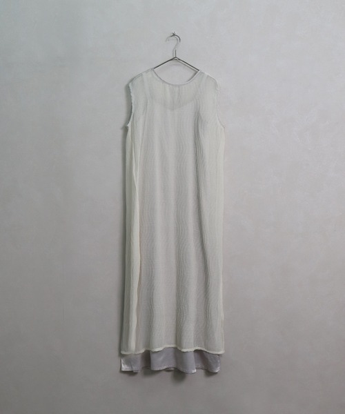 &g'aime(アンジェム)の「【&g'aime】楊柳シアーレイヤードワンピース(ワンピース・レディース・ブラック/アイボリー/グレイッシュベージュ・FREE)」の19枚目の写真