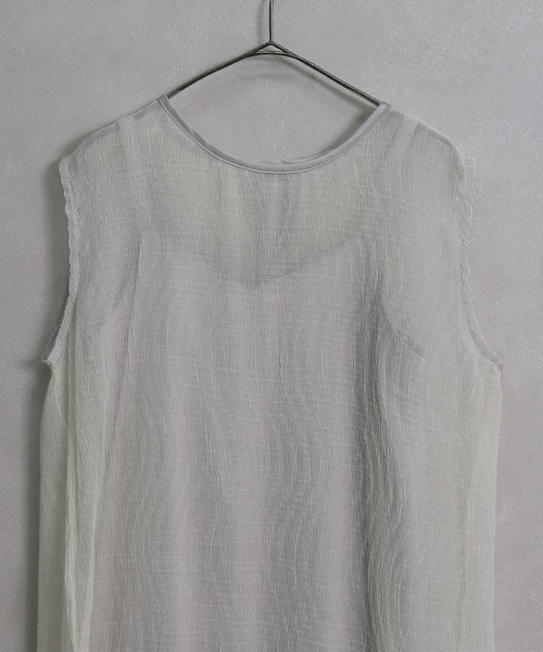 &g'aime(アンジェム)の「【&g'aime】楊柳シアーレイヤードワンピース(ワンピース・レディース・ブラック/アイボリー/グレイッシュベージュ・FREE)」の20枚目の写真