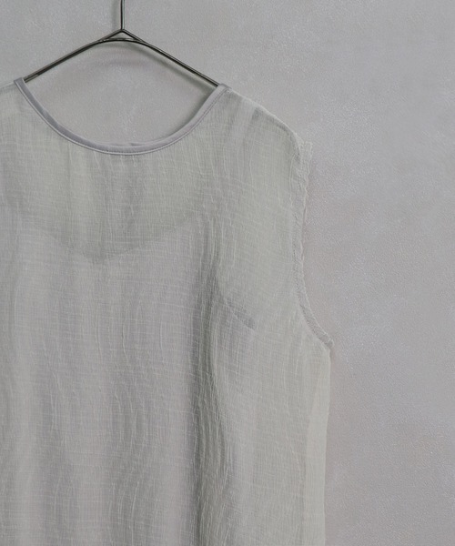 &g'aime(アンジェム)の「【&g'aime】楊柳シアーレイヤードワンピース(ワンピース・レディース・ブラック/アイボリー/グレイッシュベージュ・FREE)」の21枚目の写真