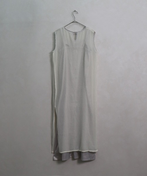 &g'aime(アンジェム)の「【&g'aime】楊柳シアーレイヤードワンピース(ワンピース・レディース・ブラック/アイボリー/グレイッシュベージュ・FREE)」の22枚目の写真