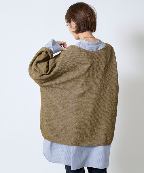 DouDou（ドゥドゥ）の「ストライプビッグチュニックシャツ（シャツ/ブラウス・レディース・ブルー・FREE）」の10枚目の写真