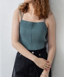 mystic | パット付ランダムリブニットキャミソール(キャミソール)