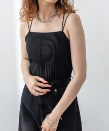 mystic | パット付ランダムリブニットキャミソール(キャミソール)
