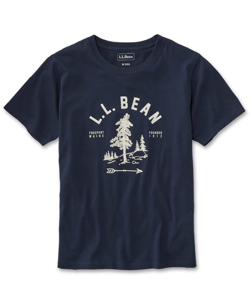 L.L.Bean(エルエルビーン)の「グラフィック・コットン・ティ、半袖 グラフィック 2 ジャパン・フィット(Tシャツ/カットソー・レディース・ホワイト系/ネイビー系/ダークネイビー/モーブ系/ブルー系/ホワイト/モーブ系1/グレイッシュブルー/ライトグレー/ライトグレー系/ネイビー系2/ネイビー系1/ピンク系/ラベンダー/ホワイト系1/ホワイト系2・SMALL/MEDIUM/LARGE/X-LARGE/X-SMALL)」の9枚目の写真
