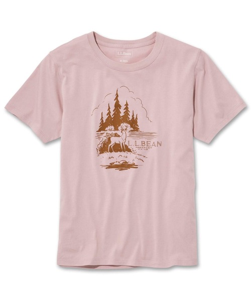L.L.Bean(エルエルビーン)の「グラフィック・コットン・ティ、半袖 グラフィック 2 ジャパン・フィット(Tシャツ/カットソー・レディース・ホワイト系/ネイビー系/ダークネイビー/モーブ系/ブルー系/ホワイト/モーブ系1/グレイッシュブルー/ライトグレー/ライトグレー系/ネイビー系2/ネイビー系1/ピンク系/ラベンダー/ホワイト系1/ホワイト系2・SMALL/MEDIUM/LARGE/X-LARGE/X-SMALL)」の14枚目の写真