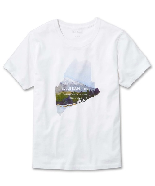 L.L.Bean(エルエルビーン)の「グラフィック・コットン・ティ、半袖 グラフィック 2 ジャパン・フィット(Tシャツ/カットソー・レディース・ホワイト系/ネイビー系/ダークネイビー/モーブ系/ブルー系/ホワイト/モーブ系1/グレイッシュブルー/ライトグレー/ライトグレー系/ネイビー系2/ネイビー系1/ピンク系/ラベンダー/ホワイト系1/ホワイト系2・SMALL/MEDIUM/LARGE/X-LARGE/X-SMALL)」の2枚目の写真