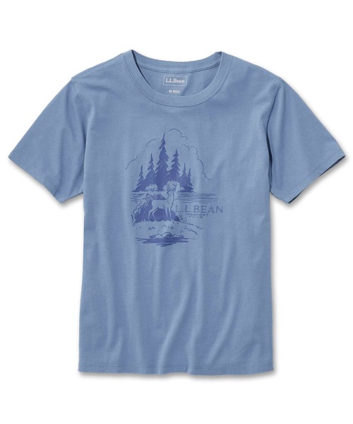 L.L.Bean(エルエルビーン)の「グラフィック・コットン・ティ、半袖 グラフィック 2 ジャパン・フィット(Tシャツ/カットソー・レディース・ホワイト系/ネイビー系/ダークネイビー/モーブ系/ブルー系/ホワイト/モーブ系1/グレイッシュブルー/ライトグレー/ライトグレー系/ネイビー系2/ネイビー系1/ピンク系/ラベンダー/ホワイト系1/ホワイト系2・SMALL/MEDIUM/LARGE/X-LARGE/X-SMALL)」の7枚目の写真