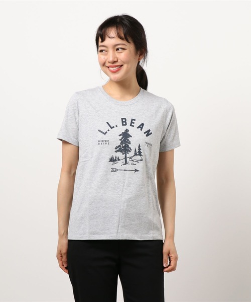 L.L.Bean(エルエルビーン)の「グラフィック・コットン・ティ、半袖 グラフィック 2 ジャパン・フィット(Tシャツ/カットソー・レディース・ホワイト系/ネイビー系/ダークネイビー/モーブ系/ブルー系/ホワイト/モーブ系1/グレイッシュブルー/ライトグレー/ライトグレー系/ネイビー系2/ネイビー系1/ピンク系/ラベンダー/ホワイト系1/ホワイト系2・SMALL/MEDIUM/LARGE/X-LARGE/X-SMALL)」の20枚目の写真