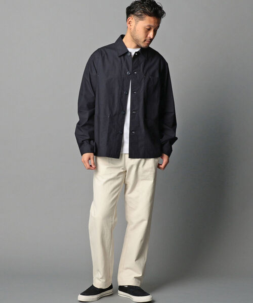 GLOSTER(グロスター)の「シャツカバーオール(カバーオール・メンズ・ホワイト系その他4/キャメル/ネイビー・S/M/L)」の4枚目の写真