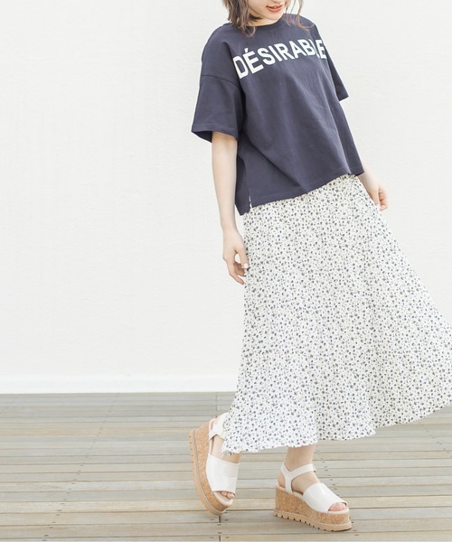 OLIVE des OLIVE（オリーブデオリーブ）の「Reiwa後ろレースアップアソートT（Tシャツ/カットソー・レディース・グレイッシュベージュ/サックスブルー/オフホワイト/ネイビー/ブルー系その他/ピンク系その他・FREE）」の9枚目の写真