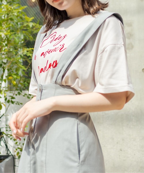 OLIVE des OLIVE（オリーブデオリーブ）の「Reiwa後ろレースアップアソートT（Tシャツ/カットソー・レディース・グレイッシュベージュ/サックスブルー/オフホワイト/ネイビー/ブルー系その他/ピンク系その他・FREE）」の19枚目の写真