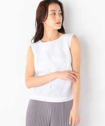 フレンチリネンノースリーブトップス