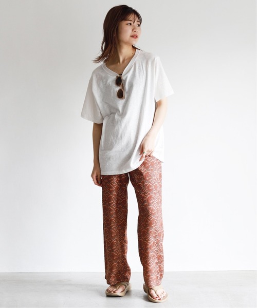 SLOBE IENA(スローブイエナ)の「【Pondichery/ポンディシェリ 】パンツ【洗濯機洗い(弱) 】◆(その他パンツ・レディース・ブラウン/グレー・FREE)」の5枚目の写真