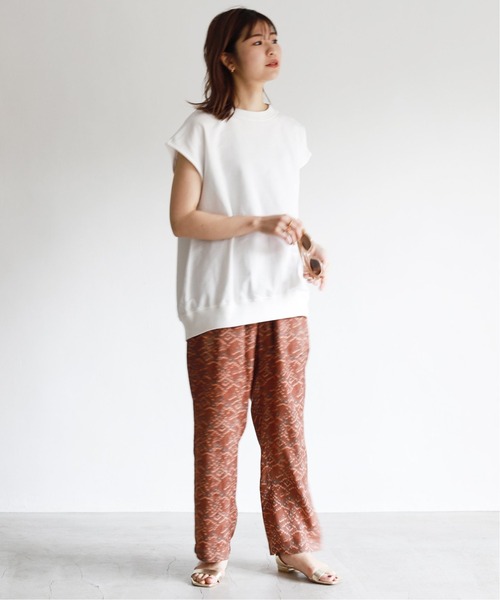 SLOBE IENA(スローブイエナ)の「【Pondichery/ポンディシェリ 】パンツ【洗濯機洗い(弱) 】◆(その他パンツ・レディース・ブラウン/グレー・FREE)」の4枚目の写真