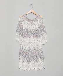 AS KNOW AS PINKY | 花柄レース組ませチュニック(チュニック)