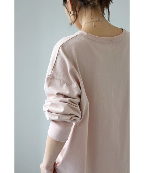 Bonjour Sagan(ボンジュールサガン)の「ラウンドカットロンT(Tシャツ/カットソー・レディース・グレー/ピンク/ホワイト・FREE)」の7枚目の写真