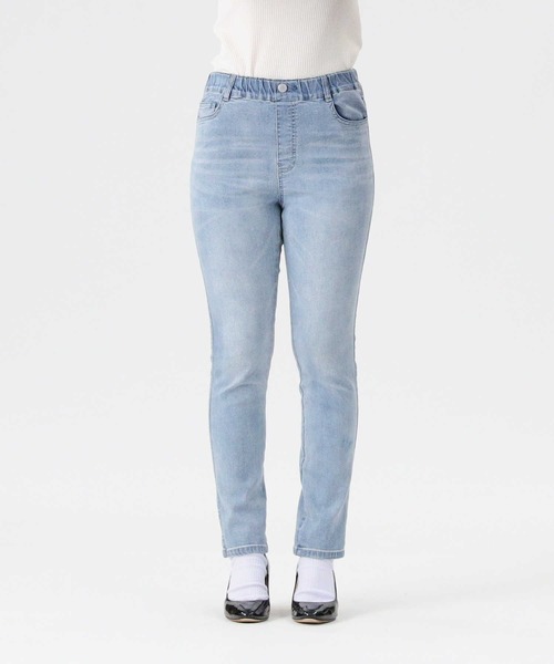 RAG MACHINE（ラグマシーン）の「【接触冷感】【RAG MACHINE】「nobee」 楽伸びSUMMERデニムパンツ（デニムパンツ・レディース・ダークインディゴブルー/ライトインディゴブルー/ノンウォッシュ・S/L/M/XS）」の14枚目の写真