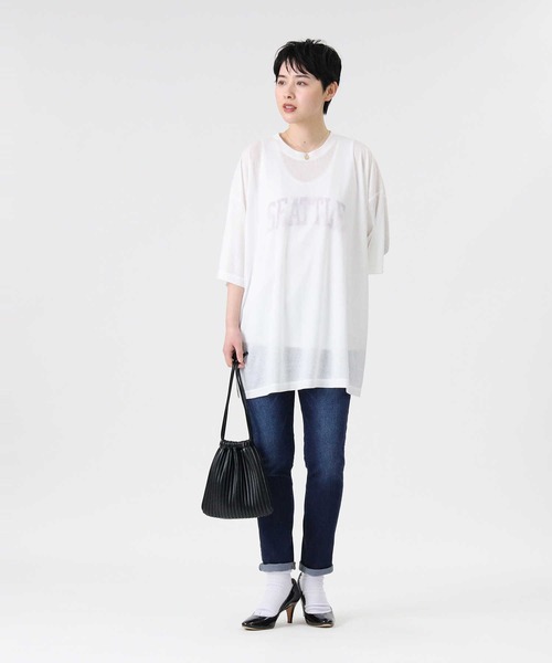 RAG MACHINE（ラグマシーン）の「【接触冷感】【RAG MACHINE】「nobee」 楽伸びSUMMERデニムパンツ（デニムパンツ・レディース・ダークインディゴブルー/ライトインディゴブルー/ノンウォッシュ・S/L/M/XS）」の4枚目の写真