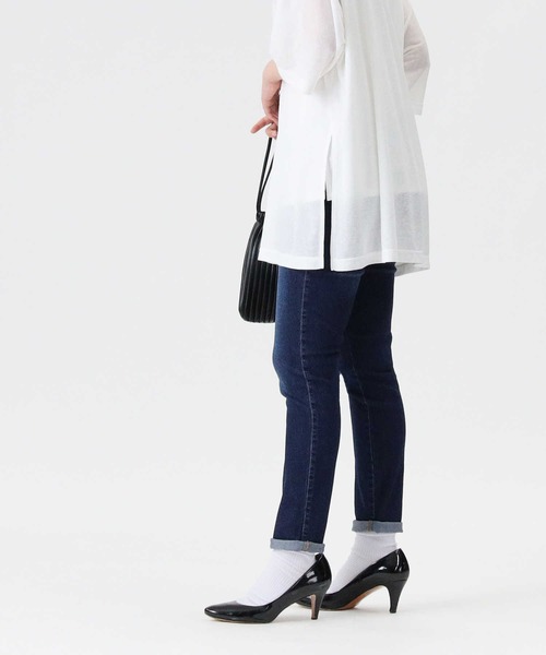 RAG MACHINE（ラグマシーン）の「【接触冷感】【RAG MACHINE】「nobee」 楽伸びSUMMERデニムパンツ（デニムパンツ・レディース・ダークインディゴブルー/ライトインディゴブルー/ノンウォッシュ・S/L/M/XS）」の5枚目の写真