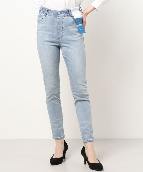 RAG MACHINE（ラグマシーン）の「【接触冷感】【RAG MACHINE】「nobee」 楽伸びSUMMERデニムパンツ（デニムパンツ・レディース・ダークインディゴブルー/ライトインディゴブルー/ノンウォッシュ・S/L/M/XS）」の17枚目の写真