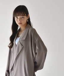 Starting Over | ビッグシルエットPUラペルシャツジャケット(テーラードジャケット)