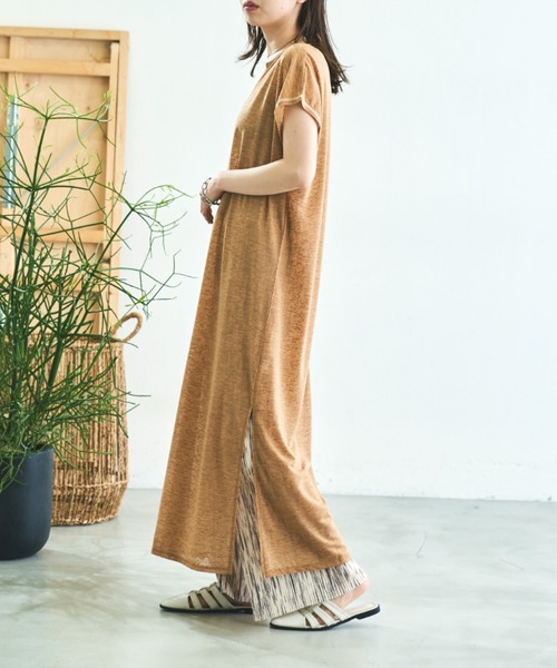 VACANCY(ヴァカンシー)の「フレンチスリーブステッチシアーワンピース(ワンピース・レディース・ブラック/ベージュ/ホワイト系その他・FREE)」の19枚目の写真