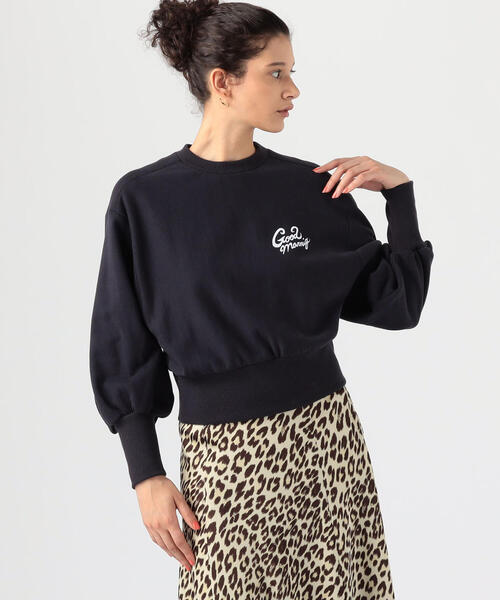 MACPHEE（マカフィー）の「コットン クルーネックプルオーバー（スウェット・レディース・ホワイト/ネイビー・S）」の2枚目の写真