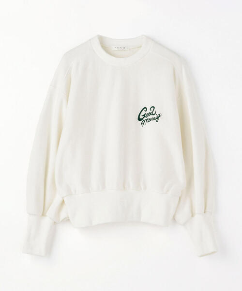 MACPHEE（マカフィー）の「コットン クルーネックプルオーバー（スウェット・レディース・ホワイト/ネイビー・S）」の14枚目の写真