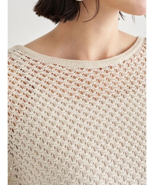 earth music&ecology（アースミュージックアンドエコロジー）の「SET2点 透かし編みニットプルオーバー+インナー ＊（ニット/セーター・レディース・アイボリー/ラベンダー/ミント・FREE）」の14枚目の写真