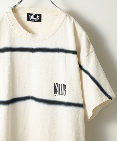 VALLIS by FACTOTUM（ヴァリスバイファクトタム）の「STUDIOUS別注 ボーダータイダイTee（Tシャツ/カットソー・メンズ・ホワイト/ピンク/ライム/イエロー/ブルー/ミント・MEDIUM/LARGE）」の2枚目の写真