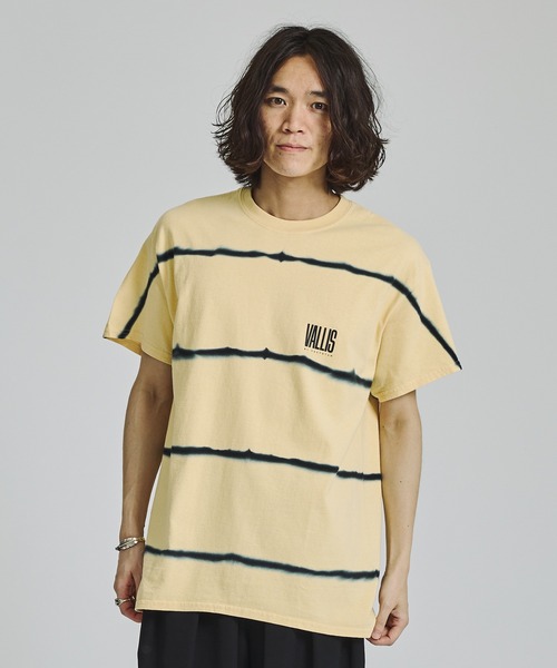 VALLIS by FACTOTUM（ヴァリスバイファクトタム）の「STUDIOUS別注 ボーダータイダイTee（Tシャツ/カットソー・メンズ・ホワイト/ピンク/ライム/イエロー/ブルー/ミント・MEDIUM/LARGE）」の5枚目の写真