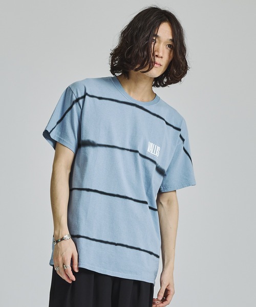 VALLIS by FACTOTUM（ヴァリスバイファクトタム）の「STUDIOUS別注 ボーダータイダイTee（Tシャツ/カットソー・メンズ・ホワイト/ピンク/ライム/イエロー/ブルー/ミント・MEDIUM/LARGE）」の4枚目の写真
