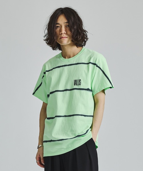VALLIS by FACTOTUM（ヴァリスバイファクトタム）の「STUDIOUS別注 ボーダータイダイTee（Tシャツ/カットソー・メンズ・ホワイト/ピンク/ライム/イエロー/ブルー/ミント・MEDIUM/LARGE）」の3枚目の写真