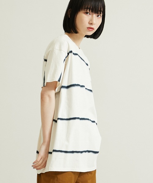 VALLIS by FACTOTUM（ヴァリスバイファクトタム）の「STUDIOUS別注 ボーダータイダイTee（Tシャツ/カットソー・メンズ・ホワイト/ピンク/ライム/イエロー/ブルー/ミント・MEDIUM/LARGE）」の19枚目の写真