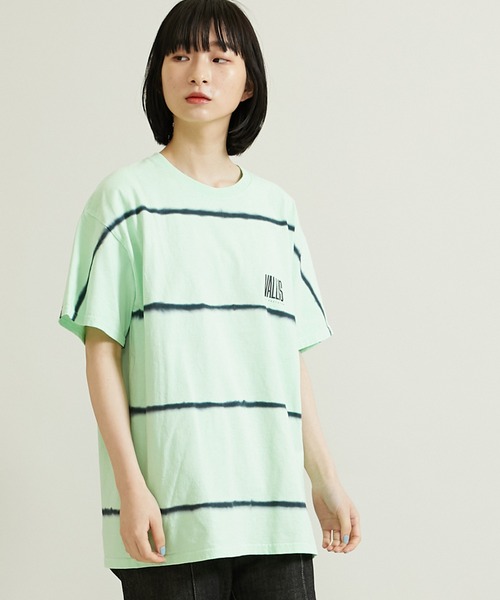 VALLIS by FACTOTUM（ヴァリスバイファクトタム）の「STUDIOUS別注 ボーダータイダイTee（Tシャツ/カットソー・メンズ・ホワイト/ピンク/ライム/イエロー/ブルー/ミント・MEDIUM/LARGE）」の14枚目の写真