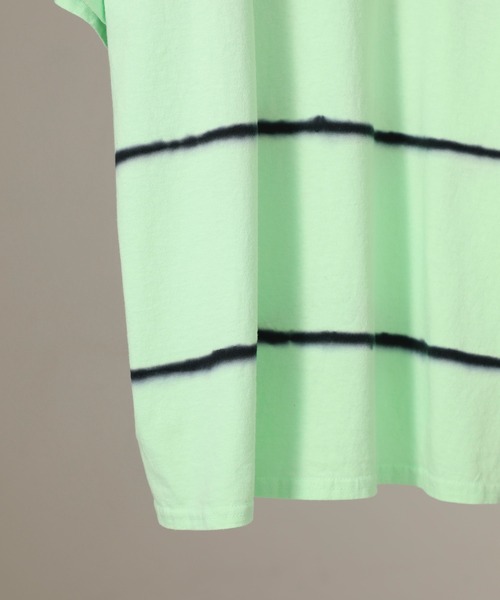 VALLIS by FACTOTUM（ヴァリスバイファクトタム）の「STUDIOUS別注 ボーダータイダイTee（Tシャツ/カットソー・メンズ・ホワイト/ピンク/ライム/イエロー/ブルー/ミント・MEDIUM/LARGE）」の11枚目の写真