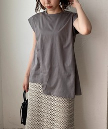 CAPRICIEUX LE'MAGE | 〈新色追加 /モカ〉段違いレイヤードTシャツ(Tシャツ/カットソー)