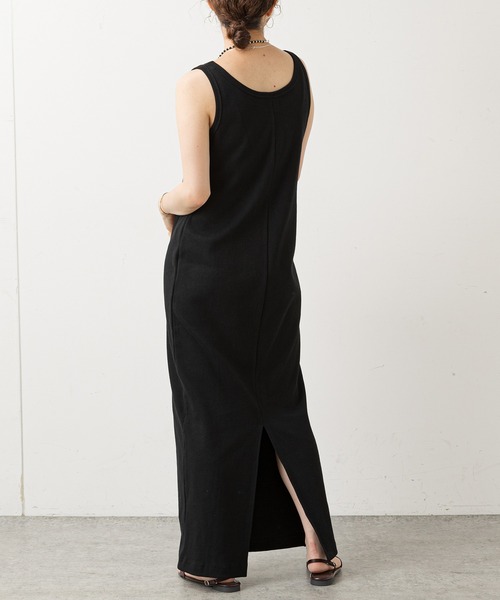 Omekashi（オメカシ）の「テレコノースリーブワンピース（ワンピース・レディース・チャコールグレー/ブラック・38/36）」の19枚目の写真