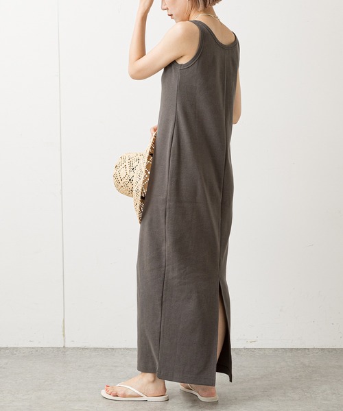 Omekashi（オメカシ）の「テレコノースリーブワンピース（ワンピース・レディース・チャコールグレー/ブラック・38/36）」の14枚目の写真