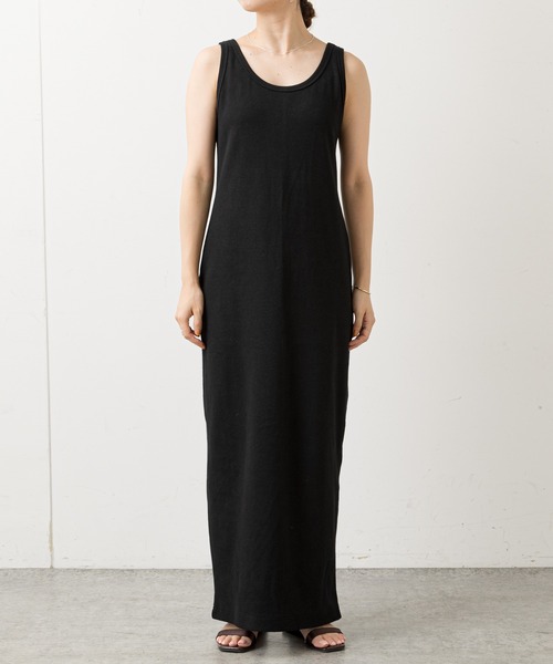 Omekashi（オメカシ）の「テレコノースリーブワンピース（ワンピース・レディース・チャコールグレー/ブラック・38/36）」の17枚目の写真