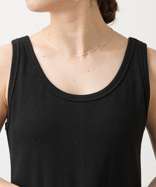 Omekashi（オメカシ）の「テレコノースリーブワンピース（ワンピース・レディース・チャコールグレー/ブラック・38/36）」の5枚目の写真