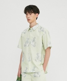 『A PIECE OF CAKE/ピースオブケイク』Cloud Bear Half Shirts/総柄クマ 半袖シャツ