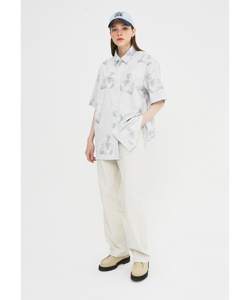 A PIECE OF CAKE（ピースオブケイク）の「『A PIECE OF CAKE/ピースオブケイク』Cloud Bear Half Shirts/総柄クマ 半袖シャツ（シャツ/ブラウス・レディース・ライトパープル/ライトブルー/ライトグリーン・M）」の8枚目の写真