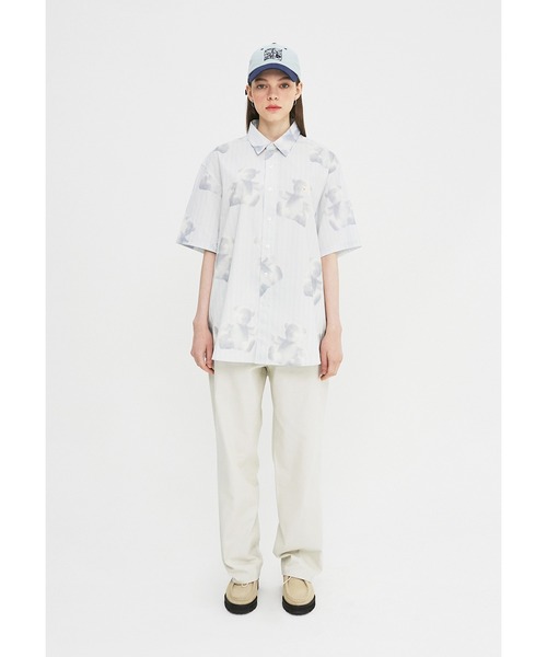 A PIECE OF CAKE（ピースオブケイク）の「『A PIECE OF CAKE/ピースオブケイク』Cloud Bear Half Shirts/総柄クマ 半袖シャツ（シャツ/ブラウス・レディース・ライトパープル/ライトブルー/ライトグリーン・M）」の9枚目の写真