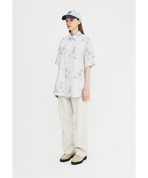 A PIECE OF CAKE（ピースオブケイク）の「『A PIECE OF CAKE/ピースオブケイク』Cloud Bear Half Shirts/総柄クマ 半袖シャツ（シャツ/ブラウス・レディース・ライトパープル/ライトブルー/ライトグリーン・M）」の10枚目の写真