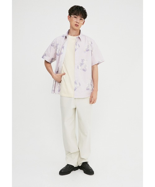 A PIECE OF CAKE（ピースオブケイク）の「『A PIECE OF CAKE/ピースオブケイク』Cloud Bear Half Shirts/総柄クマ 半袖シャツ（シャツ/ブラウス・レディース・ライトパープル/ライトブルー/ライトグリーン・M）」の13枚目の写真