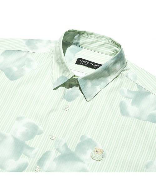 A PIECE OF CAKE（ピースオブケイク）の「『A PIECE OF CAKE/ピースオブケイク』Cloud Bear Half Shirts/総柄クマ 半袖シャツ（シャツ/ブラウス・レディース・ライトパープル/ライトブルー/ライトグリーン・M）」の20枚目の写真