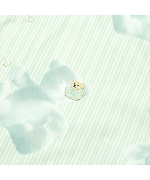 A PIECE OF CAKE（ピースオブケイク）の「『A PIECE OF CAKE/ピースオブケイク』Cloud Bear Half Shirts/総柄クマ 半袖シャツ（シャツ/ブラウス・レディース・ライトパープル/ライトブルー/ライトグリーン・M）」の21枚目の写真