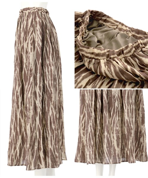 Alluge(アルージュ)の「ブラープリントスカート(スカート・レディース・ベージュ/モカ・FREE)」の14枚目の写真